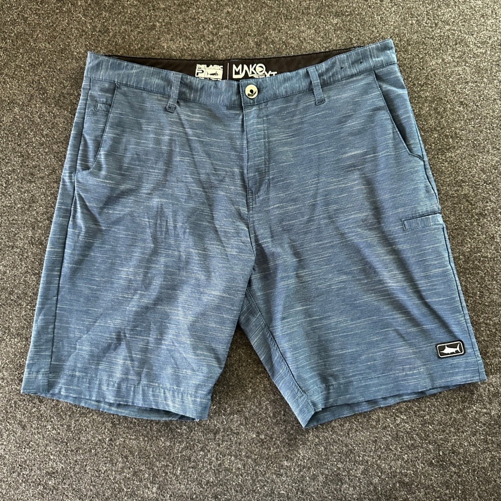 Pelagic Mako XT Hybrid Shorts Mens 38 Blue Fishing Board‎ Shorts Stretch